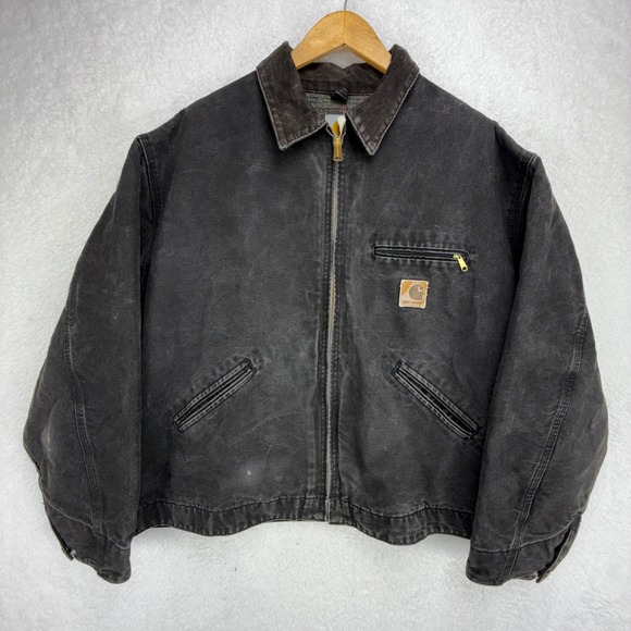 Carhartt Detroit Jacket Blanket Lined Mens 2XL J43 ONX Onyx Black - Picture 2 of 16